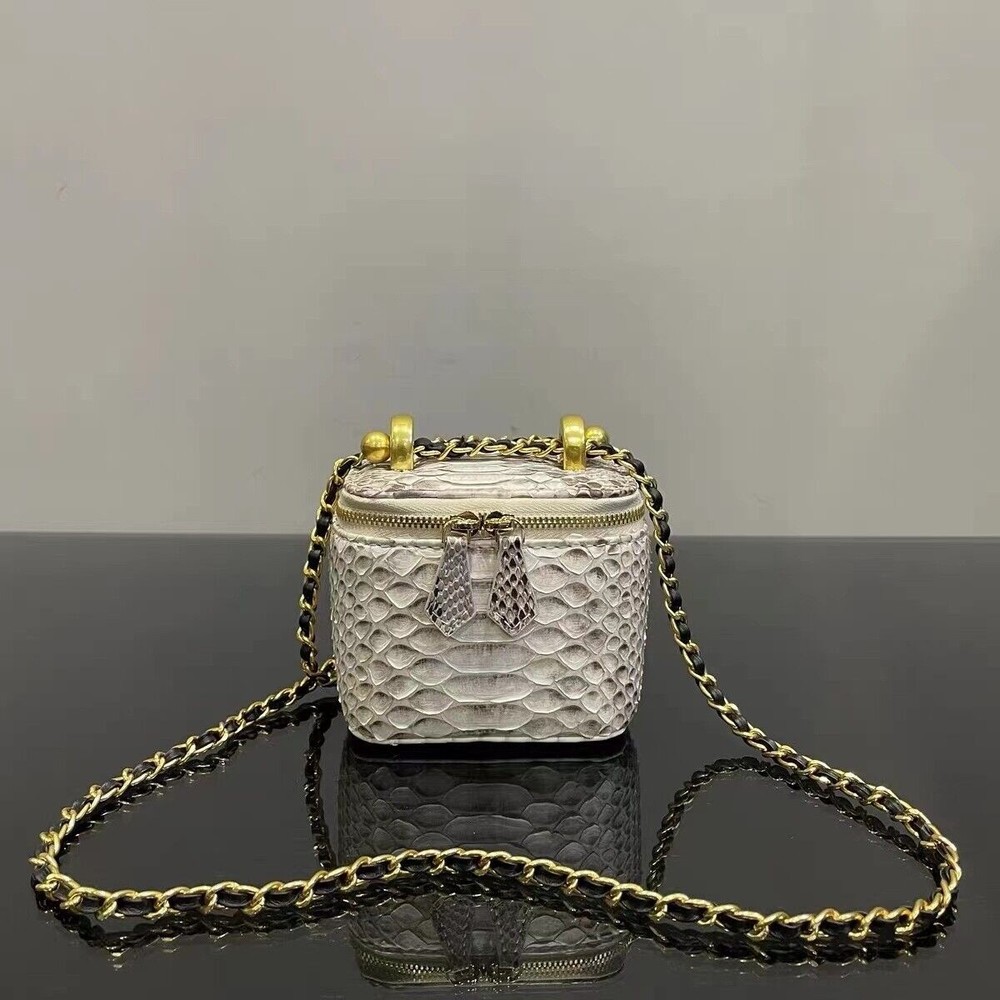 Snake Real Exotic Leather Classic Flap Elegant Luxury Purse Bag Label FREE NWT